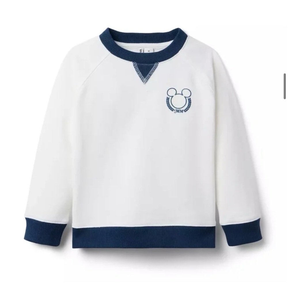 NEW Disney Mickey Mouse x Janie Jack White and Navy Kids Pullover Shorts Set 7